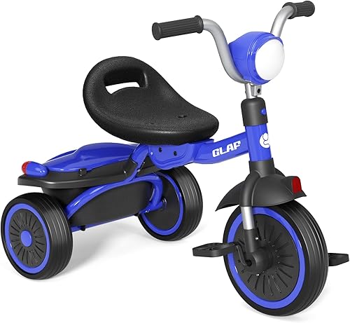 Glaf Bicicleta para niños de 2 a 5 años, triciclo para niños pequeños de 1 a 3 años, triciclo con asiento ajustable y cesta de almacenamiento,
