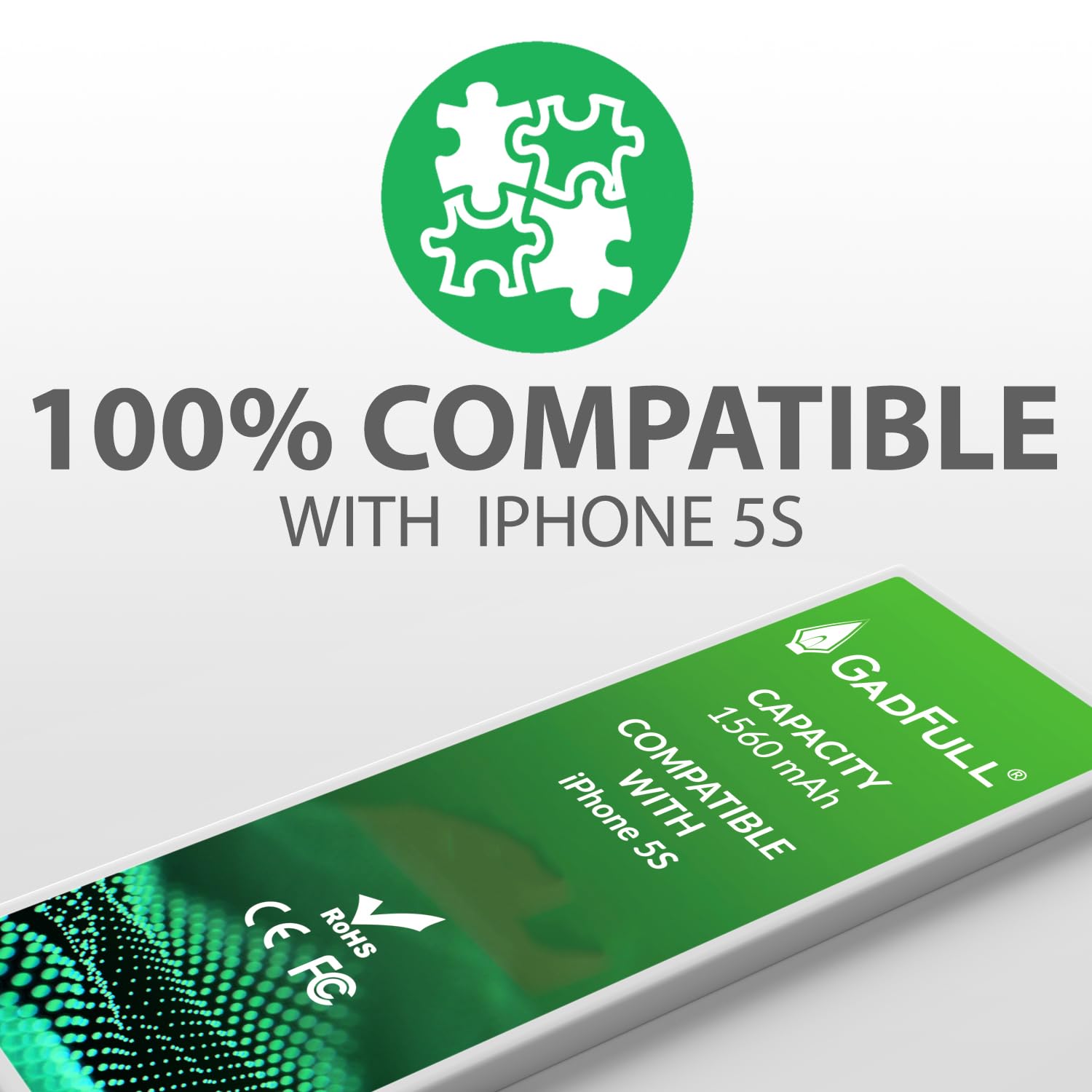 Batteria Ricambio Per IPhone 5S - 1560 MAh, Data Produzione 2025, Con Kit Attrezzi E Garanzia