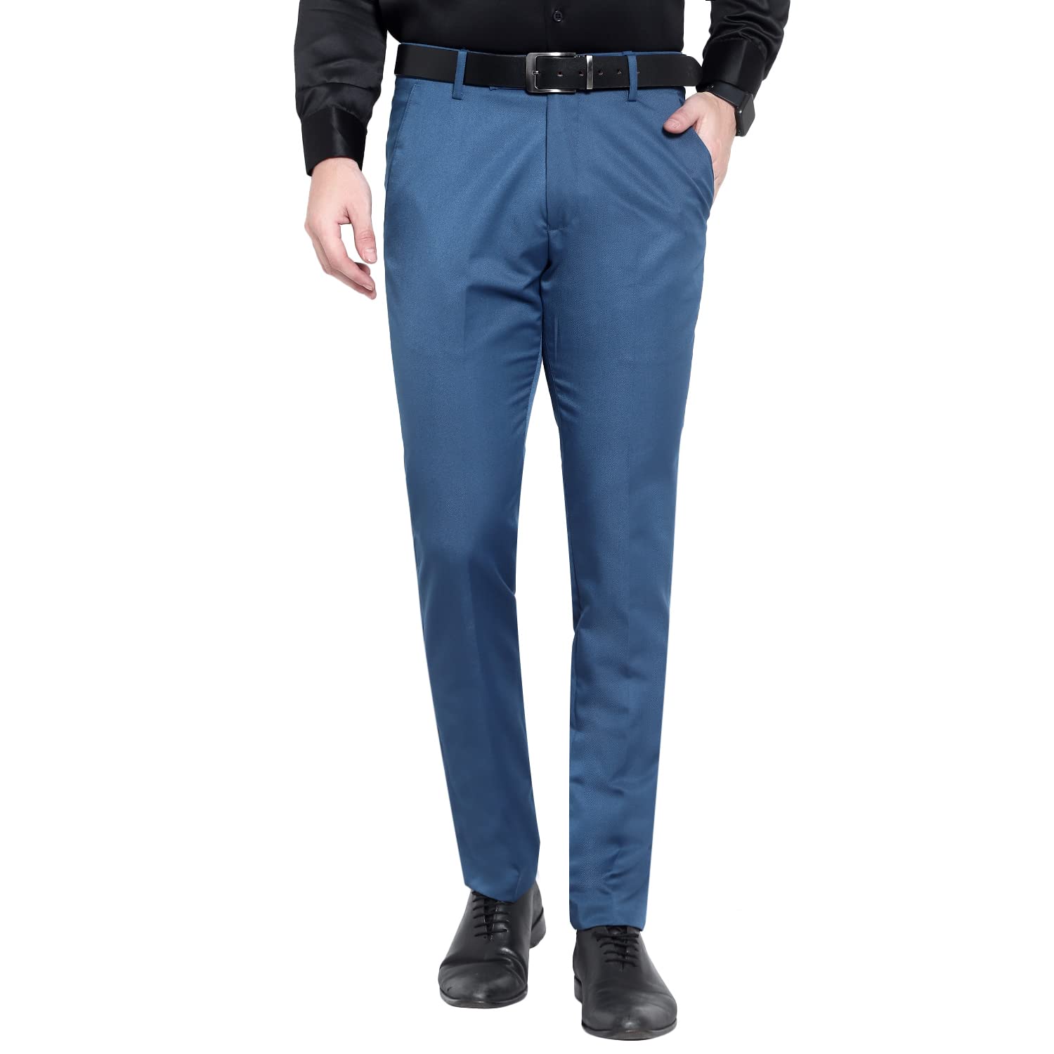 Men’s Slim Fit Dress Pants – Stretch Performance Poly Viscose Formal Trousers, Flat Front – Wrinkle Resistant & Machine Washable-image-11