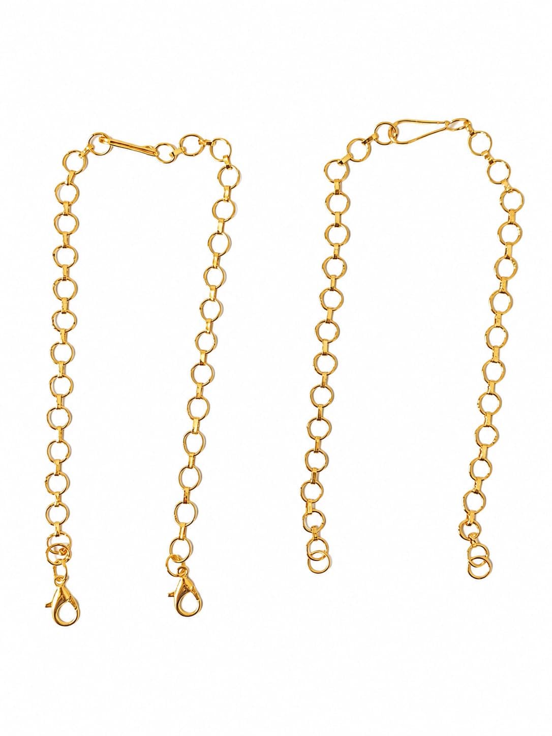 Gold Plated Necklace Extender Chain 10 Inch 5mm Link Adjustable Extension Chain With Lobster Clasp For Necklaces Bracelets Pack Of 2-image-38