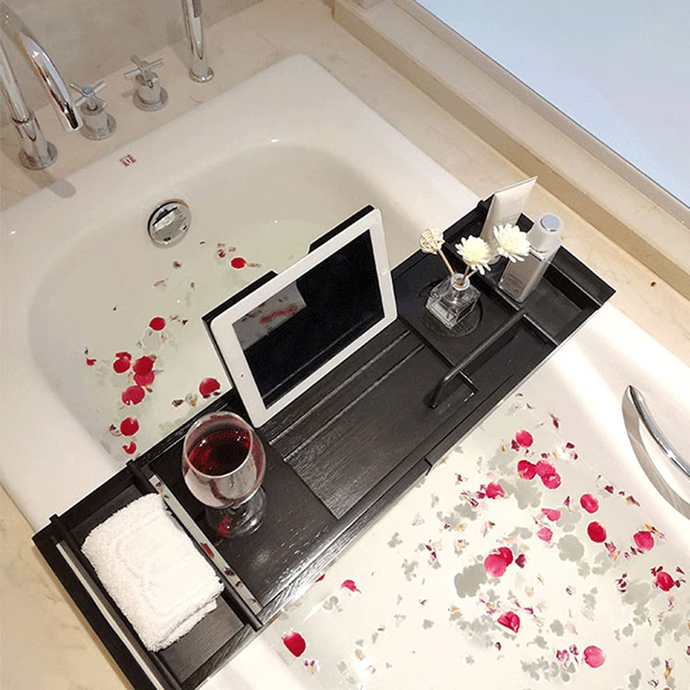 Bandeja plegable para bañera, bandeja de bambú para bañera, accesorio de baño, bandeja para bañera, bandeja de 75-110