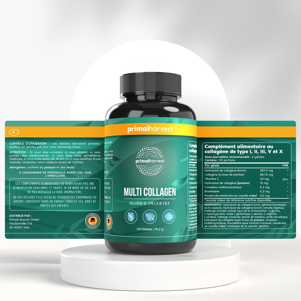 Primal Multi Collagen - complément alimentaire en poudre, sans gluten