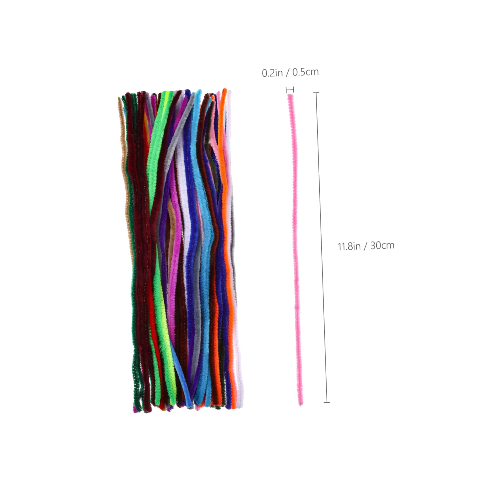 Homoyoyo Handmade Set Meal 1 Set of Flexible Chenille Stems Bendable Rods for Boys and DIY Art Projects