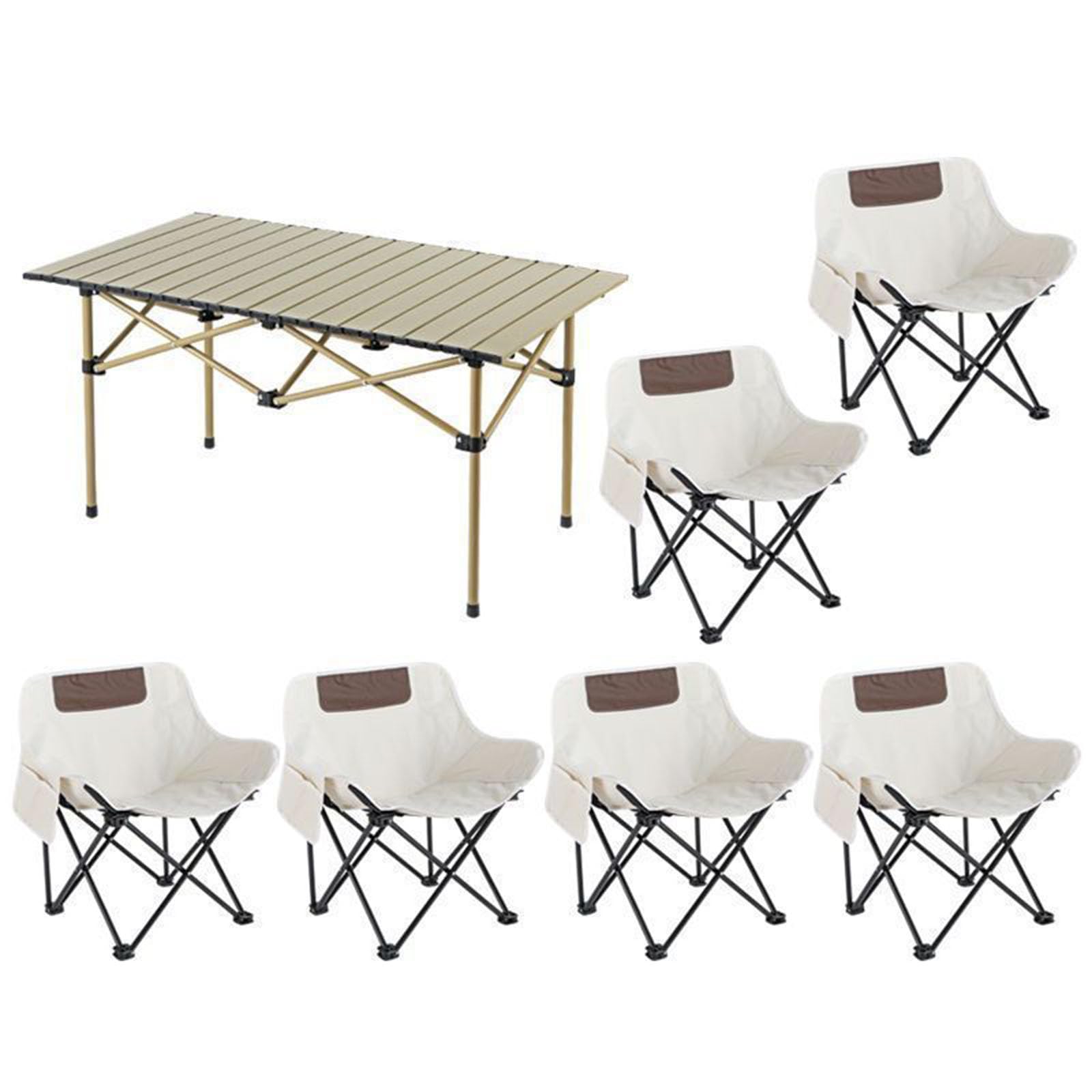 Table de camping 6 chaises à grande capacité de charge avec sac de transport durable