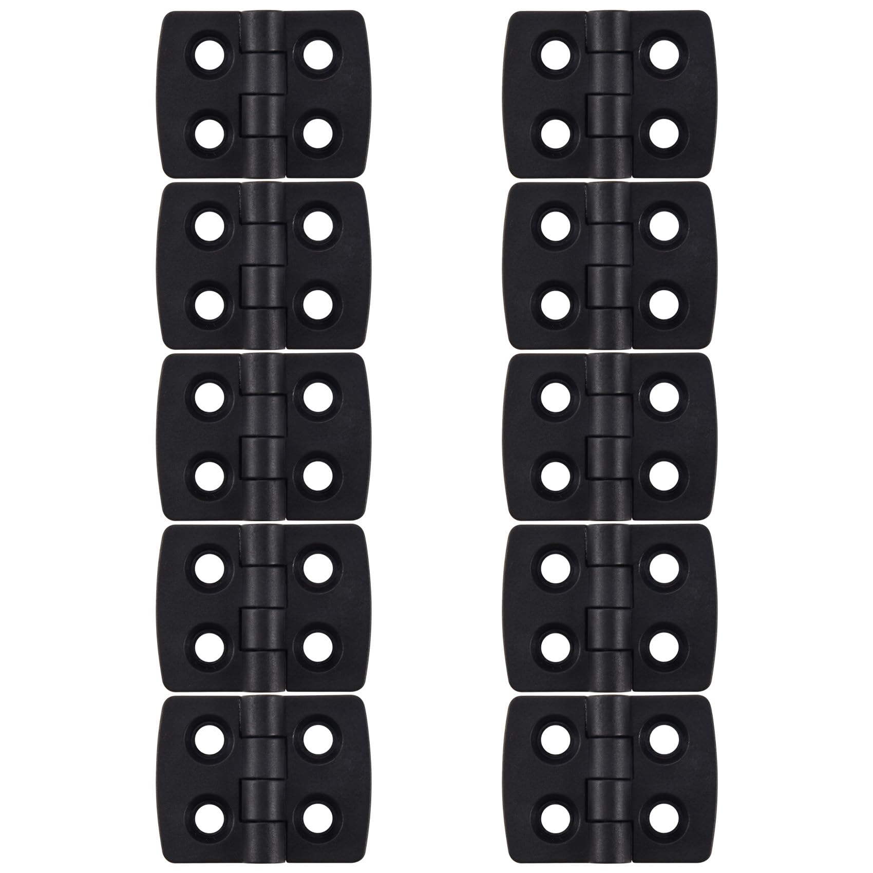 Nizeami Black 10Pcs Reinforced Plastic Door Hinges 40Mm X 30Mm