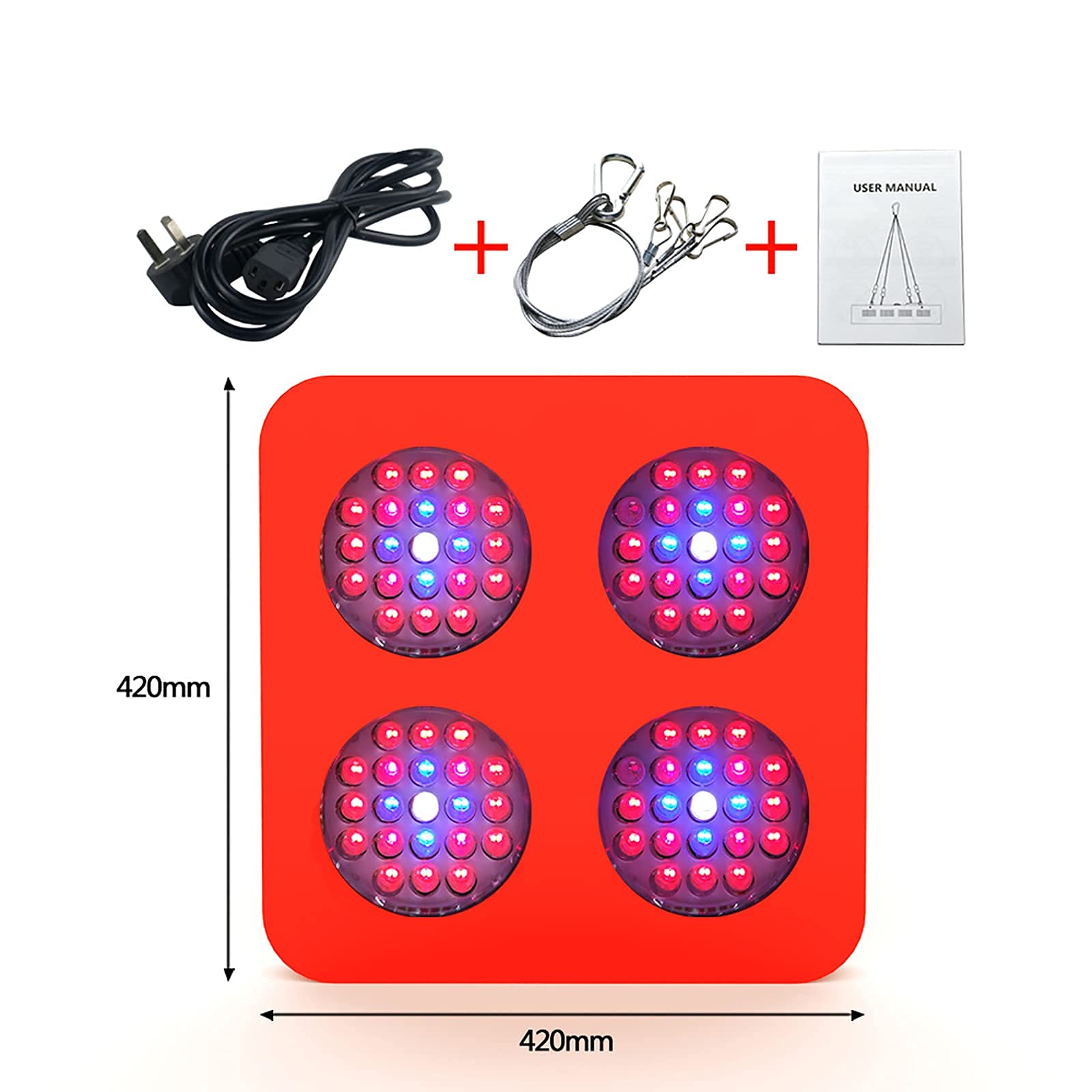 élèvent des lumières à l'intérieur, LED Grow Light, 840W LED Plant Light, Fonction de Lampe de Croissance à Spectre Complet et Ventilateurs puissants, Lampe de Croissance pour Plantes d'inté
