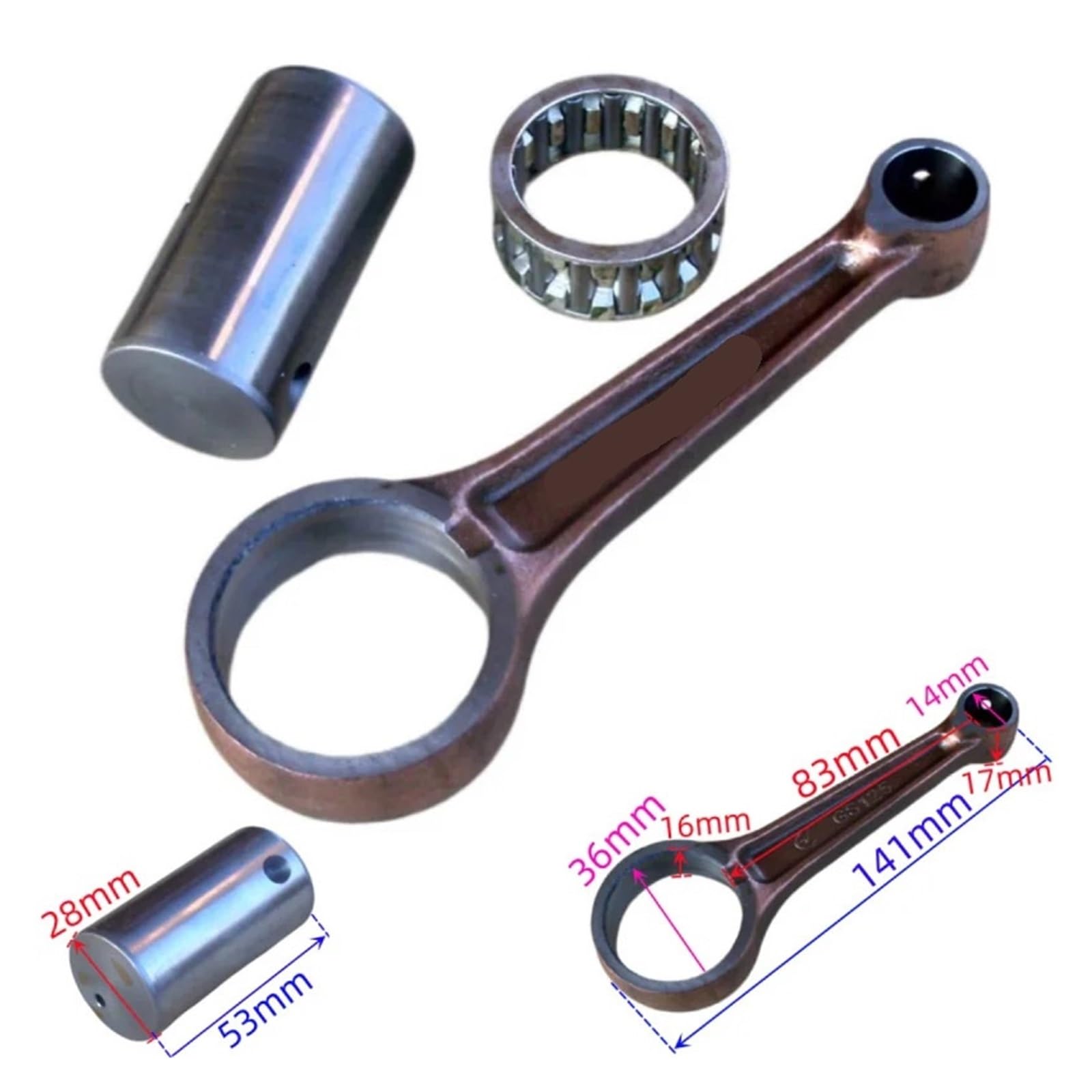 Biela de cigüeñal de motocicleta para GS125 y GN125 biela motor recambio