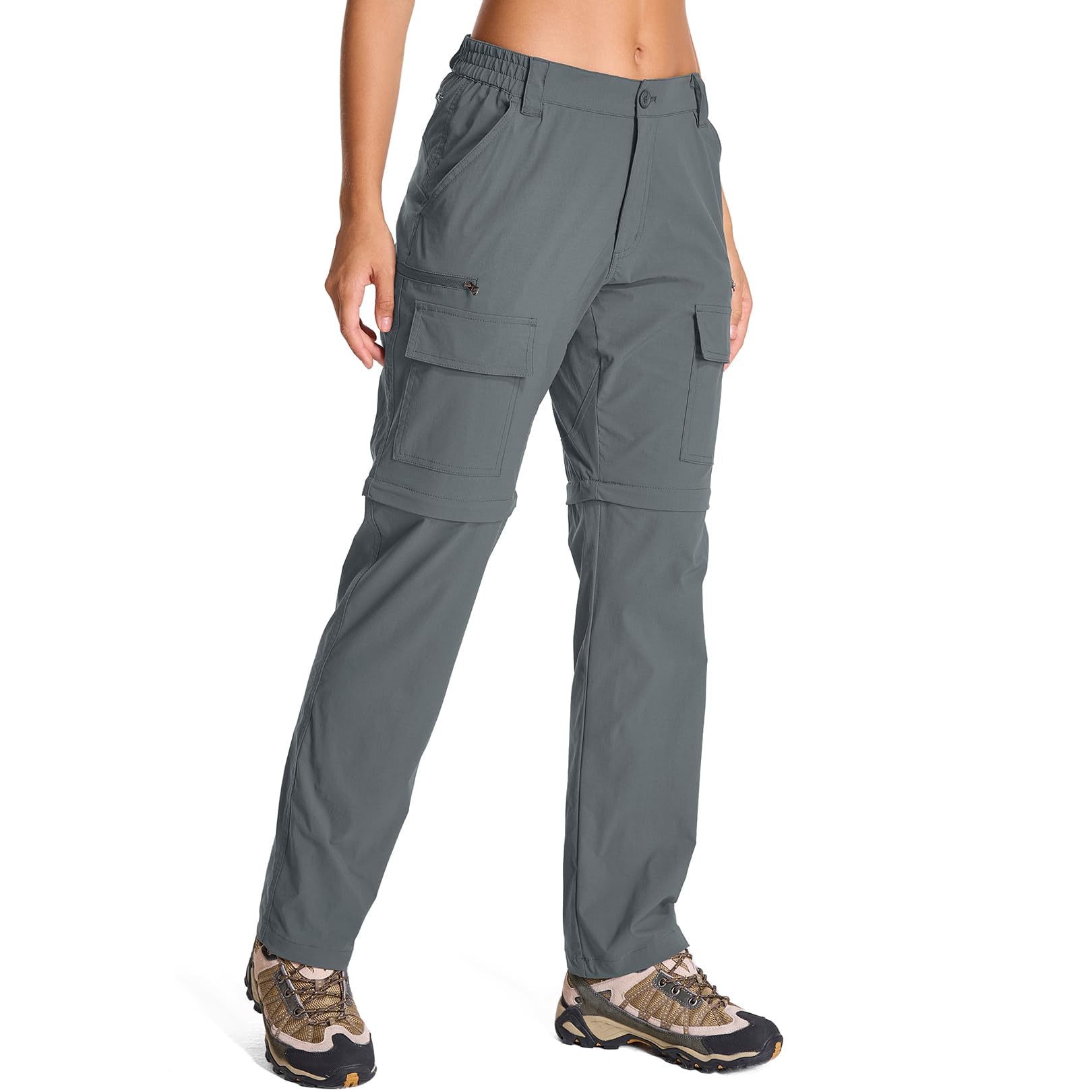 Jessie Kidden Pantalones impermeables para mujer, para caminar, senderismo, convertibles, ligeros, de secado rápido, UPF 50+, protección UV, con cremallera