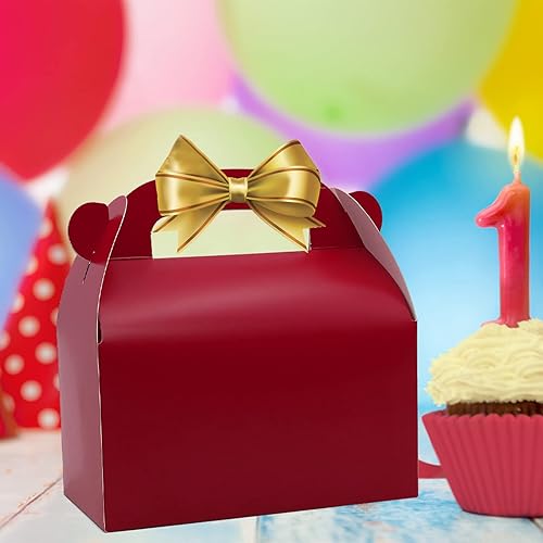 Miniatura 74 de Paquete de 30 cajas de regalo de fiesta negras, cajas de regalo, cajas de regalo de papel a dos aguas con asas. Perfecto para cumpleaños, baby Negro