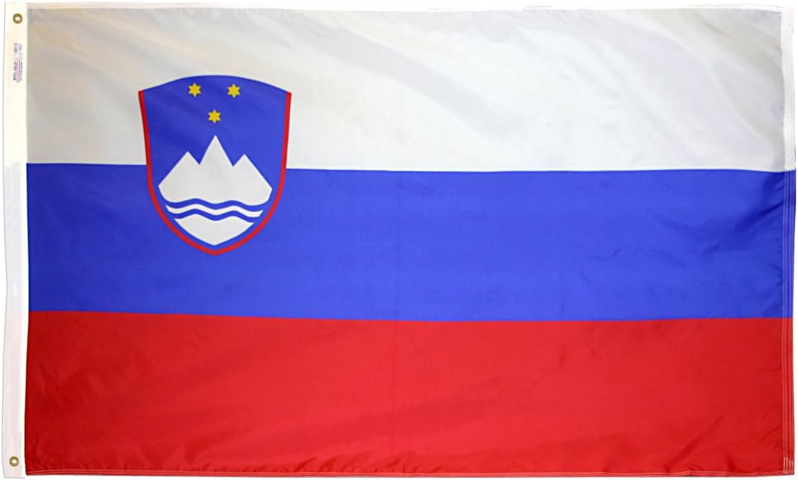 Annin Flagmakers Slovenia Flag USA-Made to Official United Nations Design Specifications, 3 x 5 Feet (Model 221729)