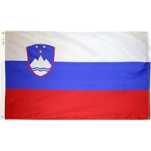 Annin Flagmakers Slovenia Flag - 3 x 5 Feet Model 221729 | USA-Made to Official United Nations Design Specifications
