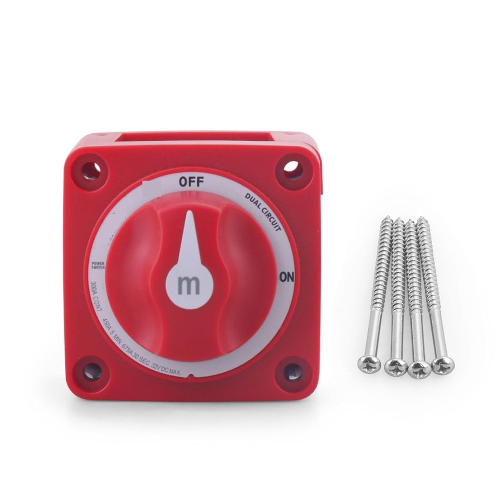 Cortador de circuito rojo 6010, interruptor giratorio de desconexión de aislador doble de 2 posiciones, 32V CC, 300A