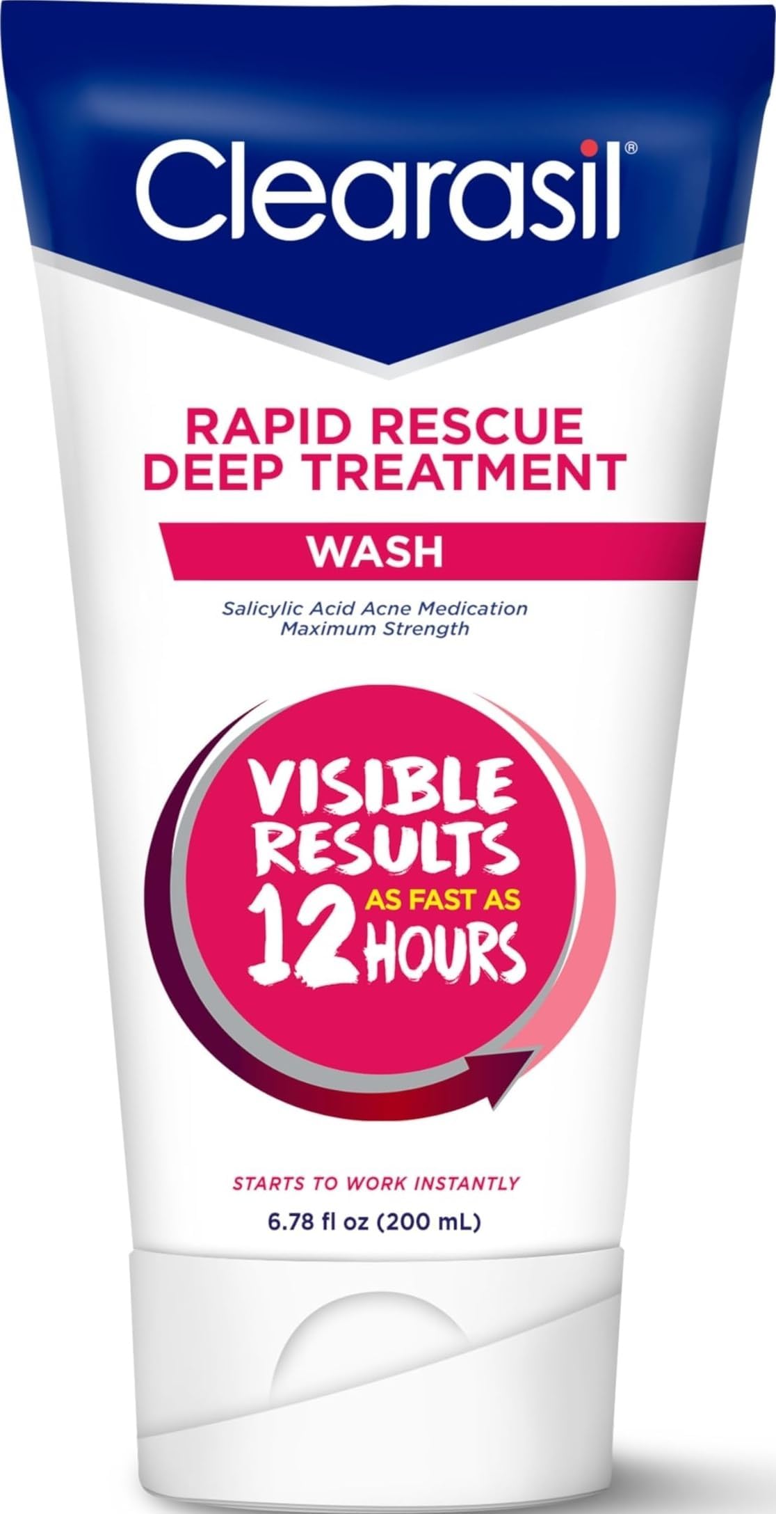 Rapid Rescue Deep Treatment Acne Face Wash, Maximum Strenght with 2% Salicylic Acid Acne Medication, Acne Facial Cleanser, 6.78 fl oz
