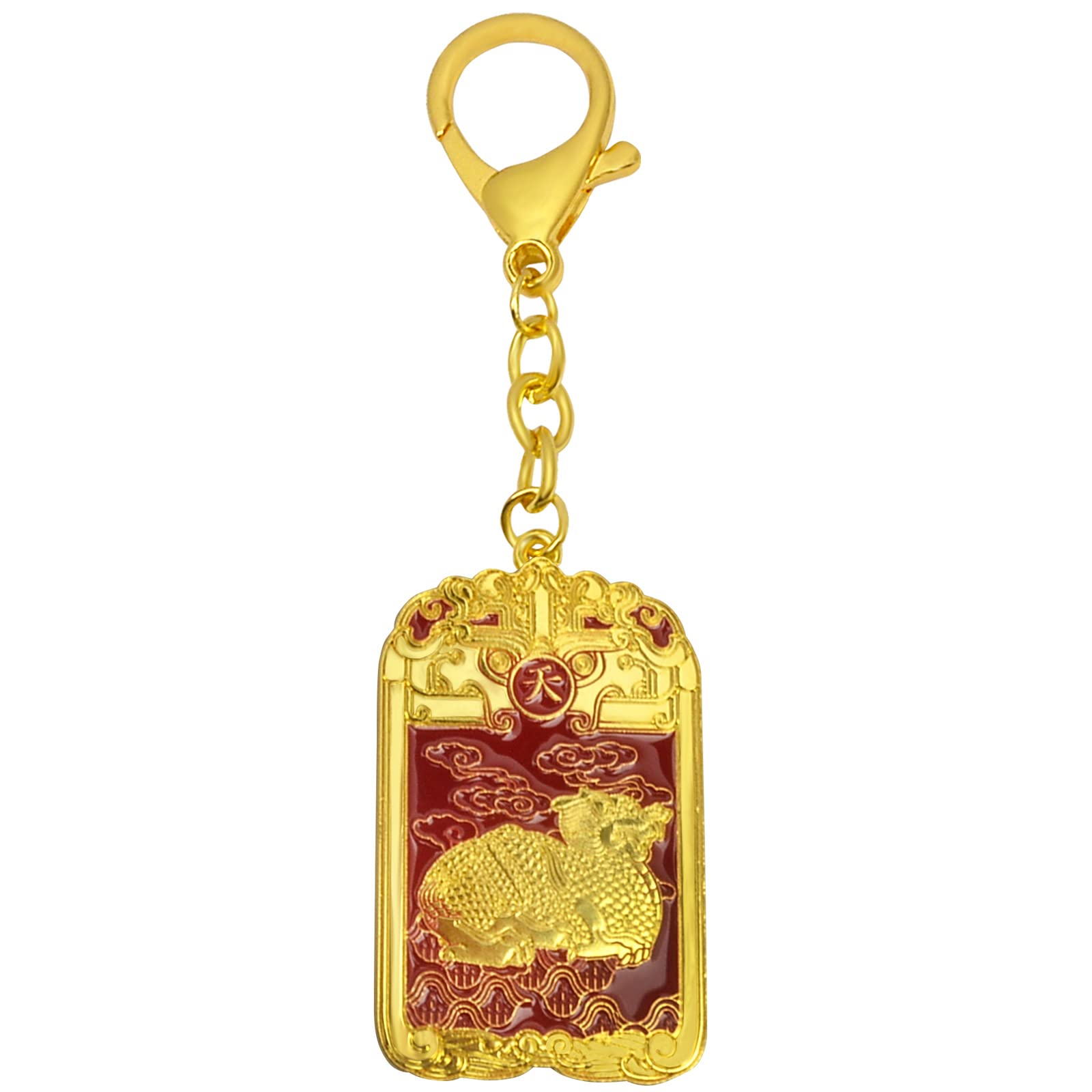 fengshuisale Dragon Heaven Seal Amulet Keychain Feng Shui Pixiu Key Chain W5325-picture-14