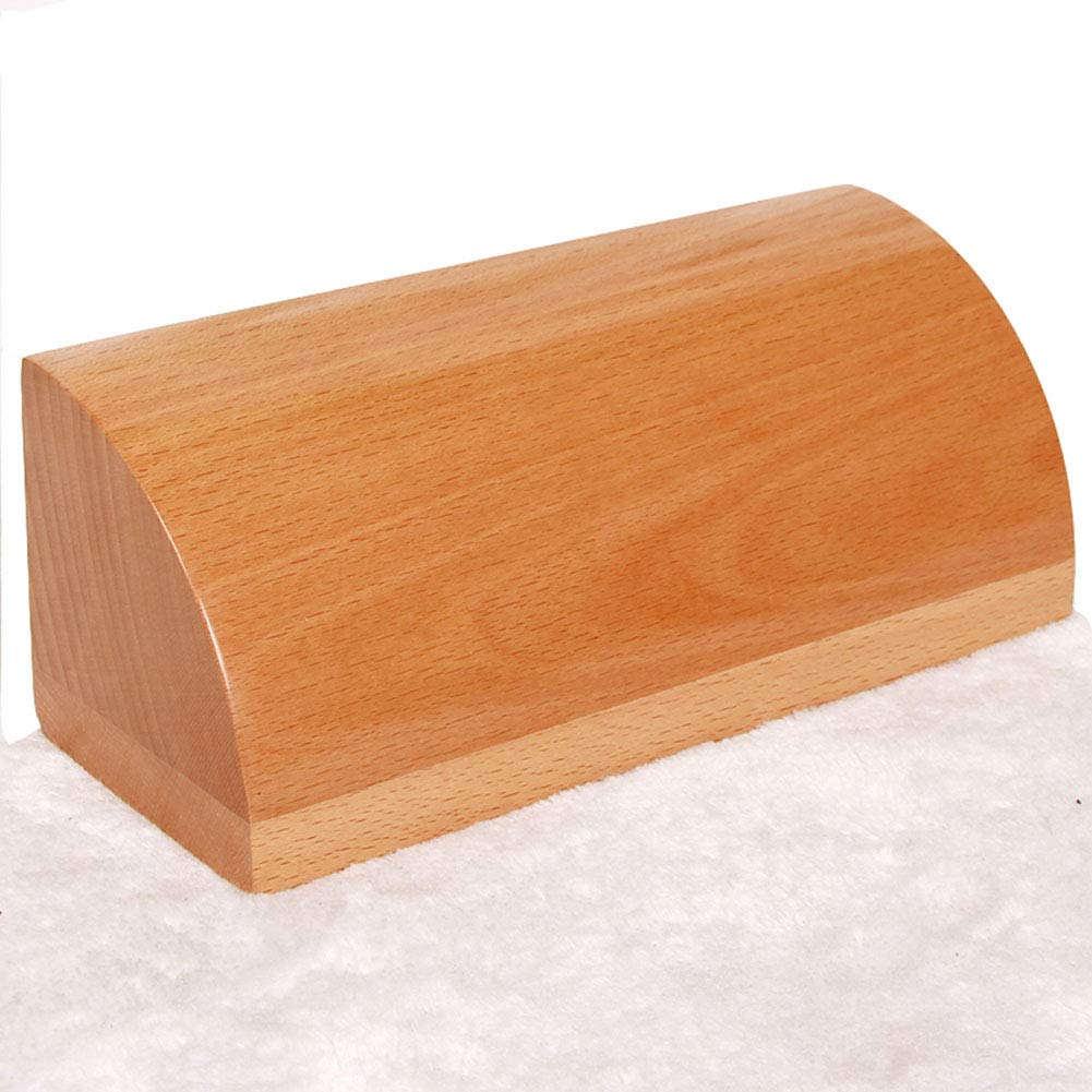 GZD Iyengar Yoga Quarter Cylindre Plein en Bois Brique Block, hêtre Massif Blocs de Yoga en Bois, idéal pour Les maux de Dos, Stress Relief, séance d'entraînement d'étirement,Length 25cm