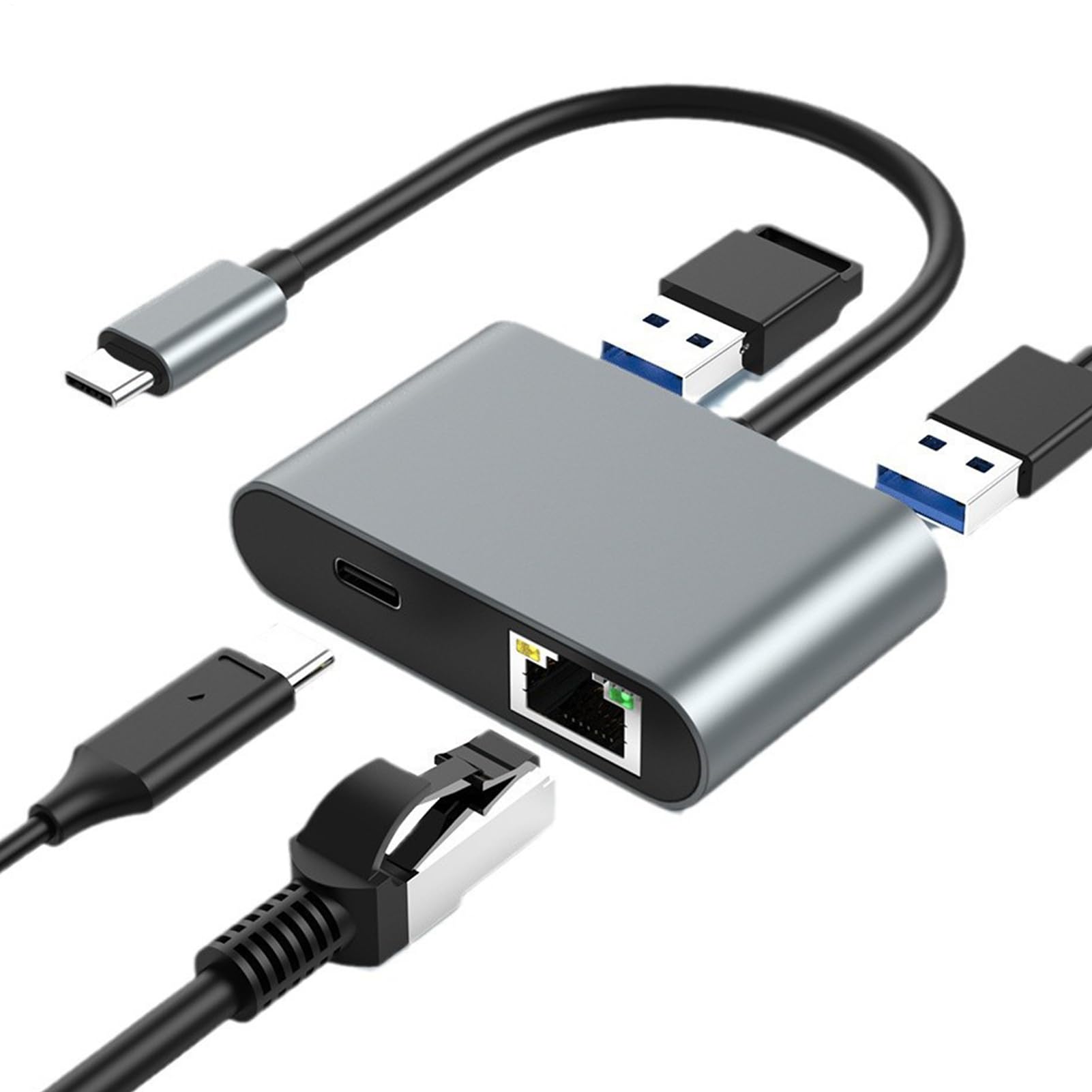 Adaptador USB Ethernet Gigabit RJ45 para PC portátil y tableta 8