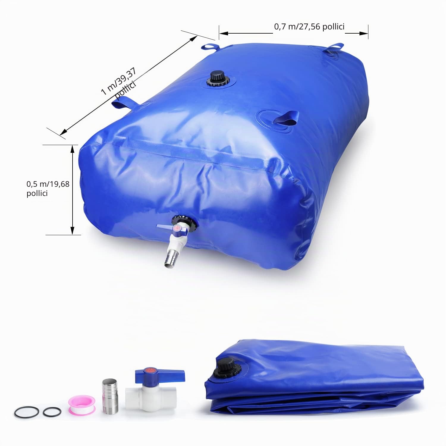 Drado Serbatoio D'Acqua Pieghevole Portatile di Grande Capacità Sacche Per Acqua, Essere Applicato a Approvvigionamento Idrico di Emergenza, Giardino, Agricoltura, Campeggio