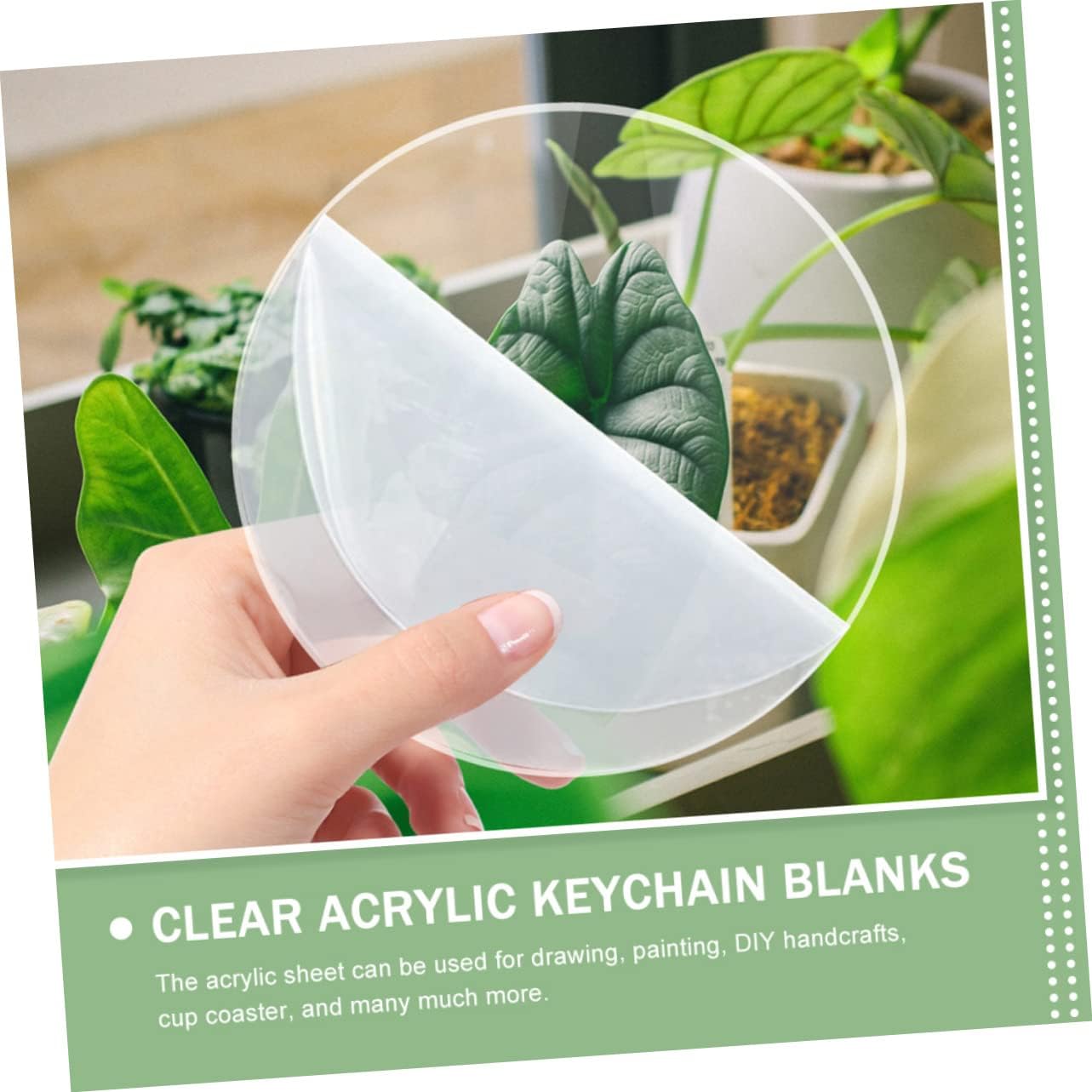 KONTONTY 20pcs Round Acrylic Discs Craft Panels for DIY Art Projects Diameter Thickness for Decorations and Keychains