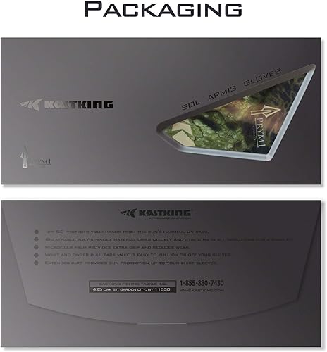 Miniatura 5 de KastKing Sol Armis - Guantes de protección solar UPF50+, guantes de pesca, protección UV, protección solar para exteriores, kayak, remar