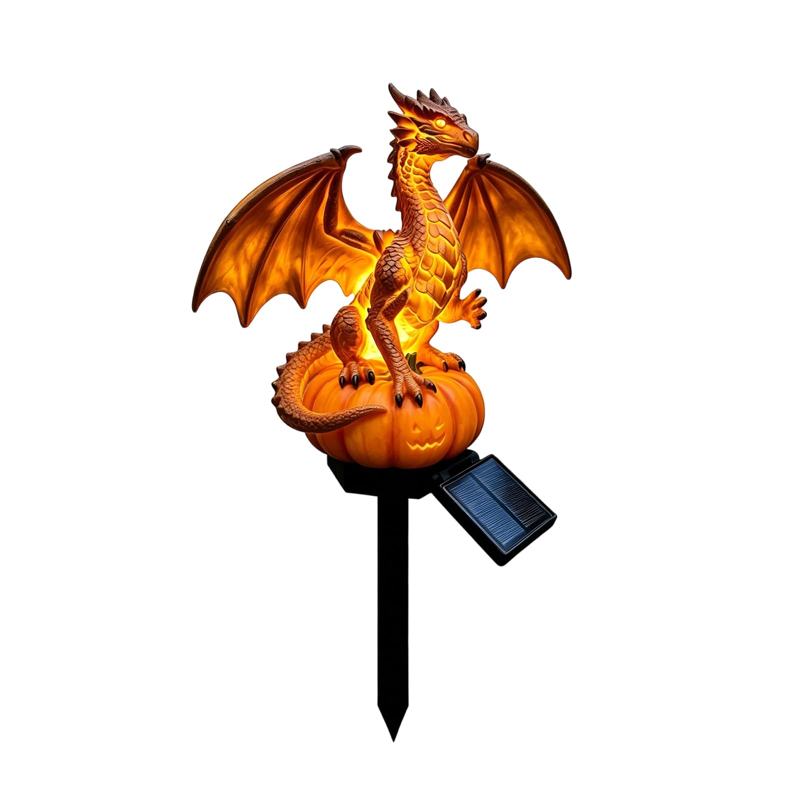 Solar Garden Lights, Garden Quirky Dragon Statue with LED Illumination, Gothic Medieval Megical Decor for Halloween, Suitable for Lawn Backyard, Courtyards, Paths, and Porches