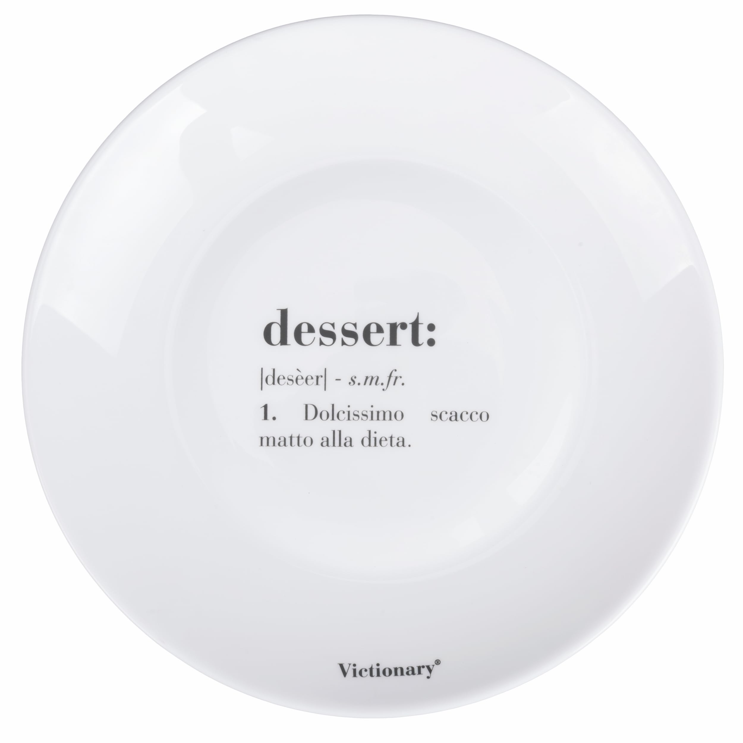Set 6 Piatto frutta tondo 20,5 cm in vetro opalino, Victionary Dessert