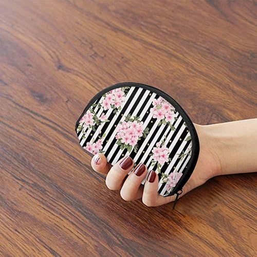 Miniatura 6 de IBILIU Monedero pequeño con diseño de manzanillas sobre fondo azul, mini, monedero, monedero, monedero, cambio, para mujeres y hombres, Moneda-013,