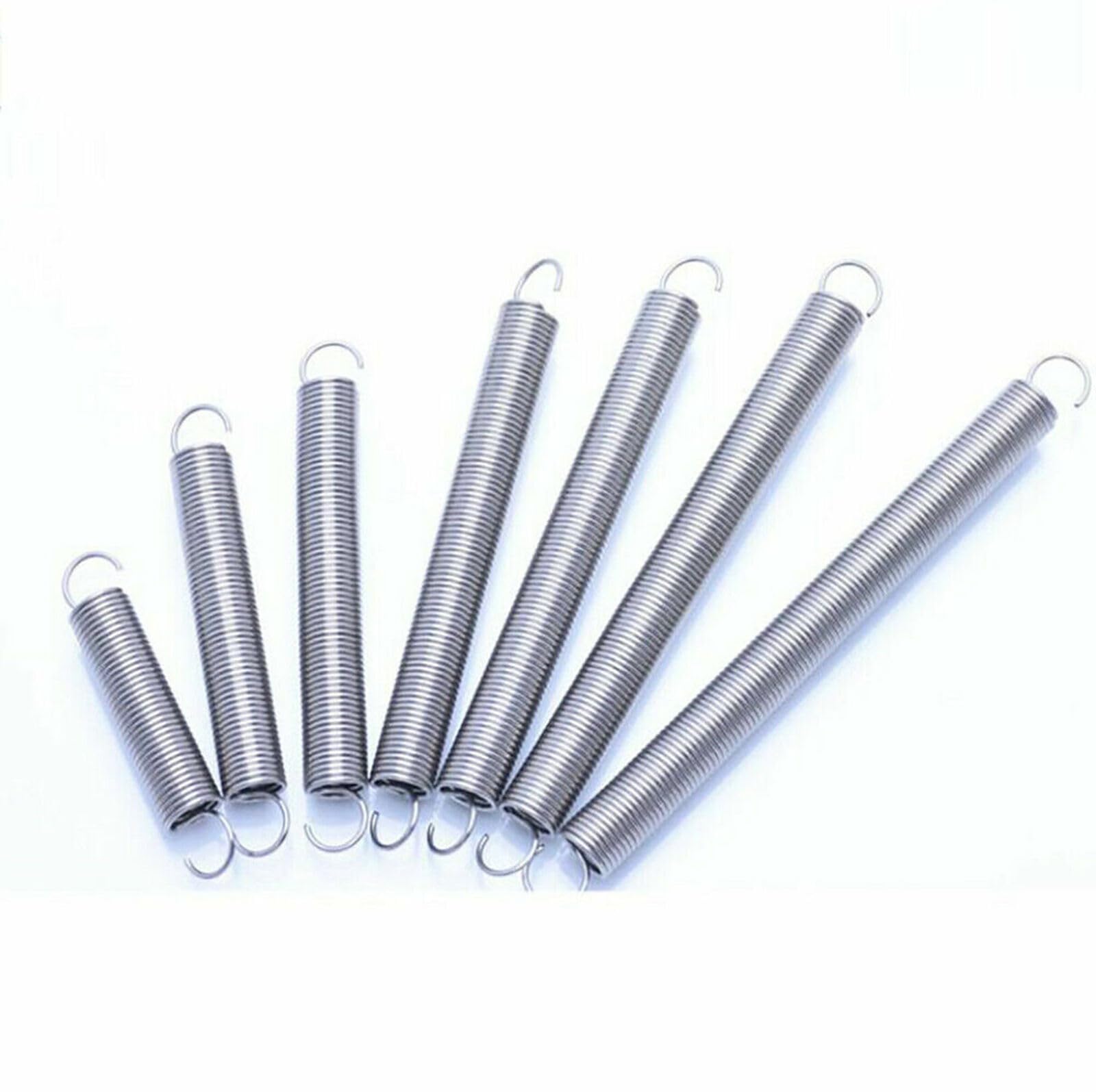 5Pcs 1.2mm Wire Dia. 8/9/10/12mm Outside Dia. Extension Springs 304 Stainless Steel (1.2mmX8mm,Length45mm)