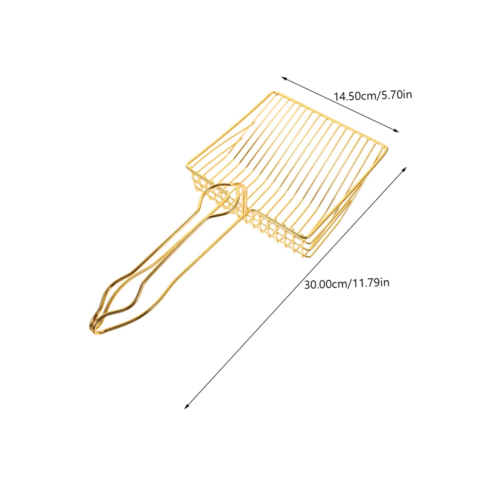 GALPADA Cat Litter Shovel for Indoor Feline Cat Litter Scoop Scooper Kitten Cat Sand Sifter Cat Poop Scoop Home Litter Scoop Portable Pet Litter Shovel Cat Litter Clean Tool Golden Metal