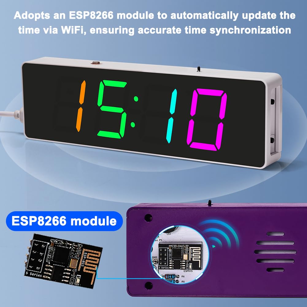 Amazon.co.jp: KKnoon ESP 8266 IoTカラーWiFiクロックキット