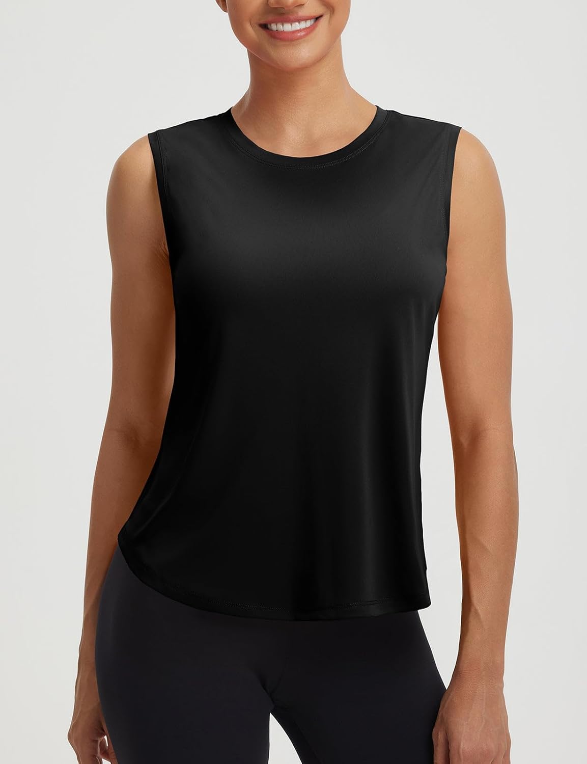 baleaf Women's Sleeveless Athletic Tops Workout Tank Tops Running UPF 50+ Breathable Lightweight Tennis Dry Loose Fit - Image 2