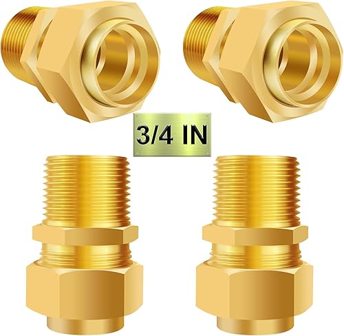 Miniatura 10 de Tsinghwang Kit de montaje de tubería NPT macho de 12 pulgada CSST de 12 pulgadas, adaptador de conexión rápida de gas natural de latón, conector de
