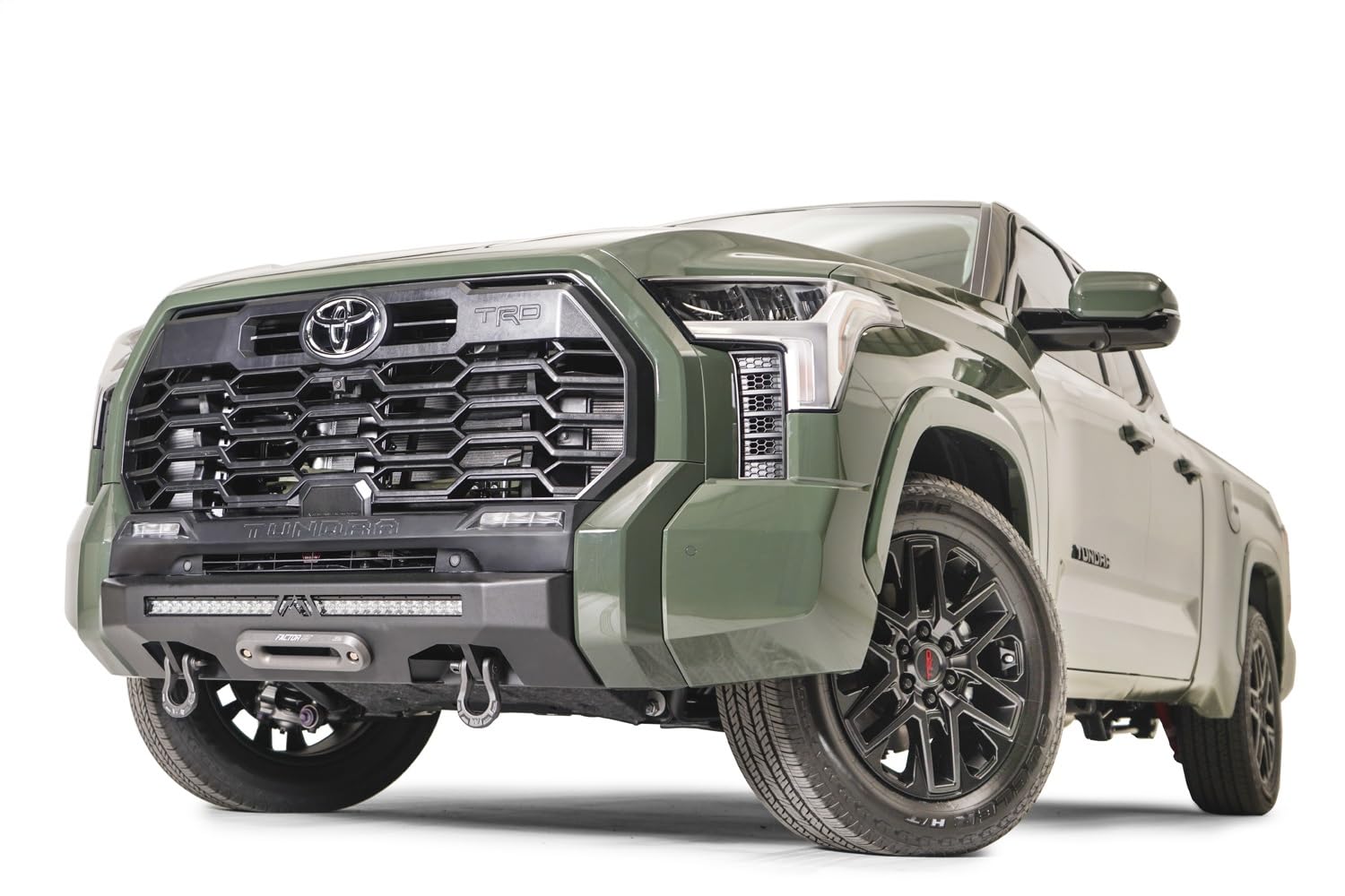 Fab Fours TT22-N5451-1 Winch Mount fits 22-23 Toyota Tundra - 2 Stage Black Powder Coated - w/No Guard