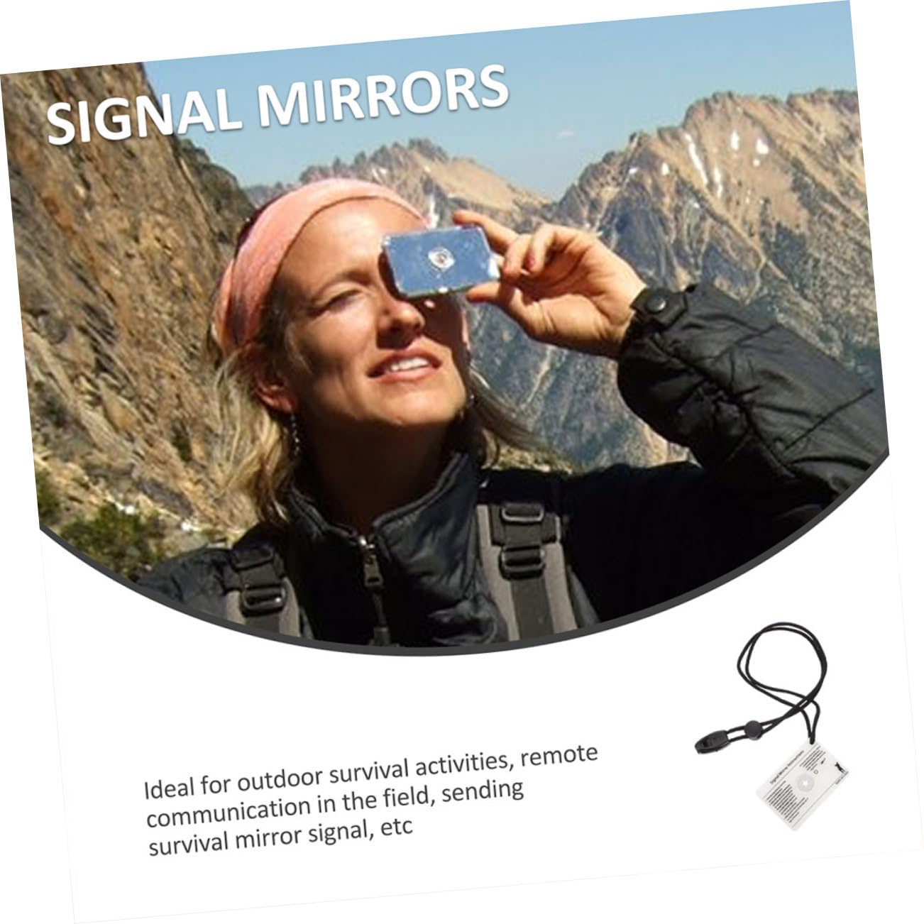 ibasenice Miroir De Signalisation De Survie Miroir Urgence pour Camping Et Randonnée Accessoire De Plein Air Pratique pour Secours Et Signalisation