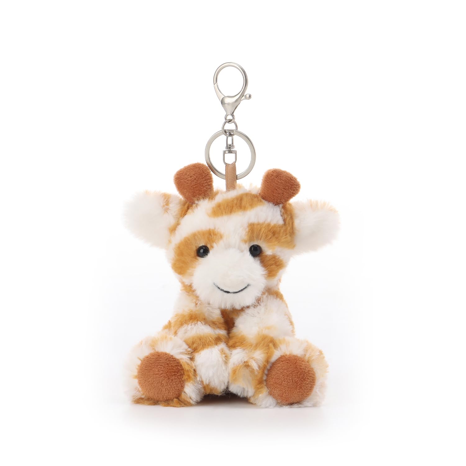 Apricot Lamb Cute Toys Plush Classic Giraffe Stuffed Animal Soft Keychain for Kids Bag, Purse, Backpack, Handbag (5 Inches)