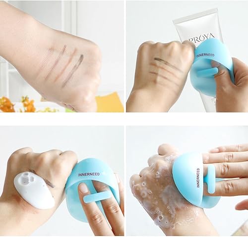 Miniatura 5 de INNERNEED Cepillo de limpieza facial de silicona suave, limpiador facial manual, exfoliante, masaje, acné, espinillas, almohadillas de mano para