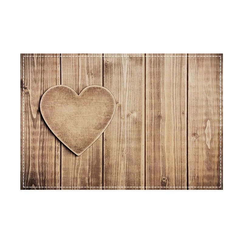 Salvamanteles Corazón De Grano De Madera Salvamanteles Individuales Mesa Juego De 6 Manteles Individuales Lavables Antimanchas Antideslizante Resistente Al Calor Bajoplatos Lino 45X30Cm