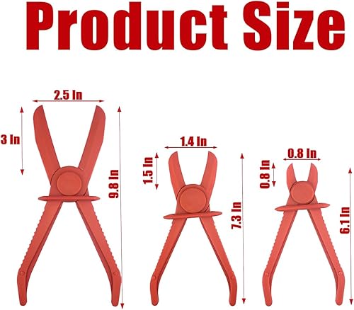 Miniatura 2 de Paquete de 3 alicates de abrazadera de manguera, kit de alicates de plástico para mangueras de combustible, juego de abrazaderas de línea de