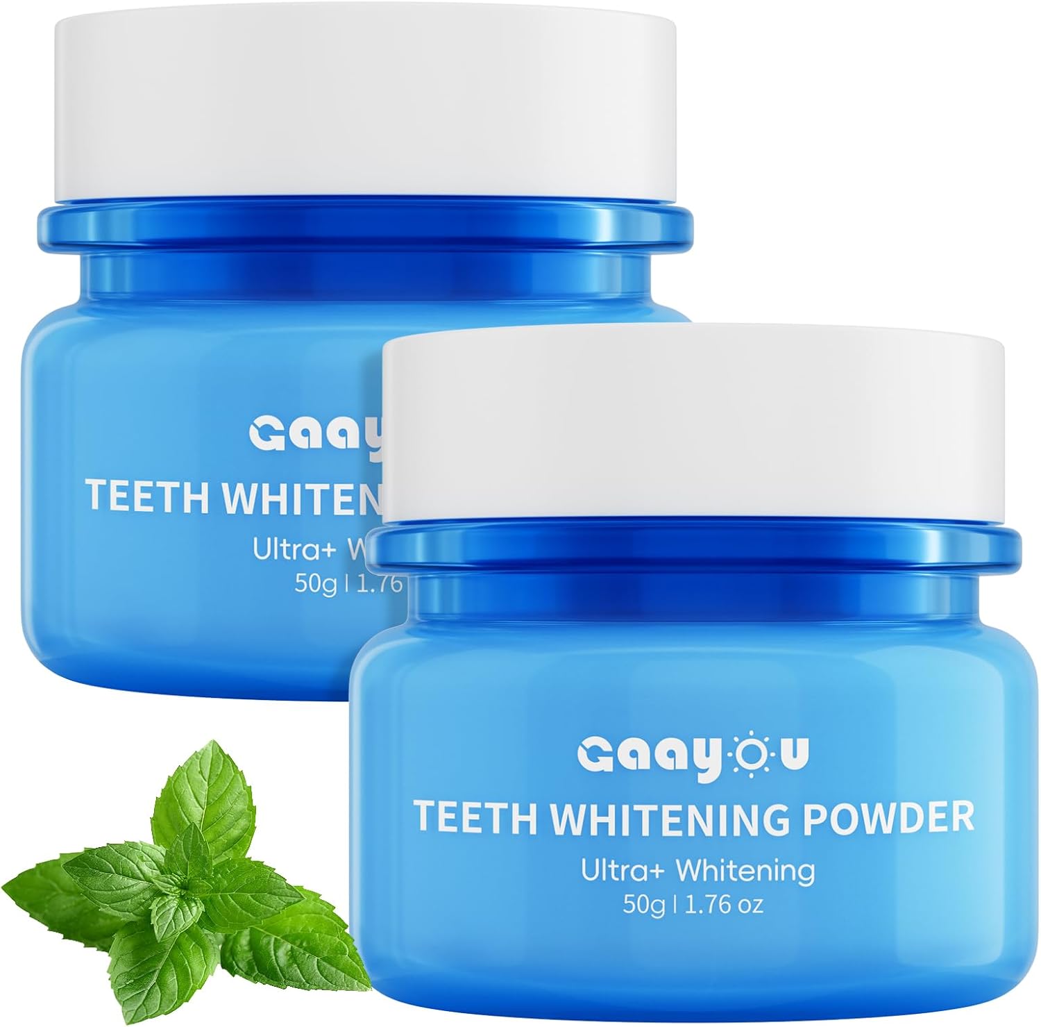 Product image of Teeth Whitening Powder 2PCS Tooth Powder Instant Tooth Whitening Mint Flavor Teeth Whitener Toothpaste Powders for Tooth Stain Removal 100g/3.53oz