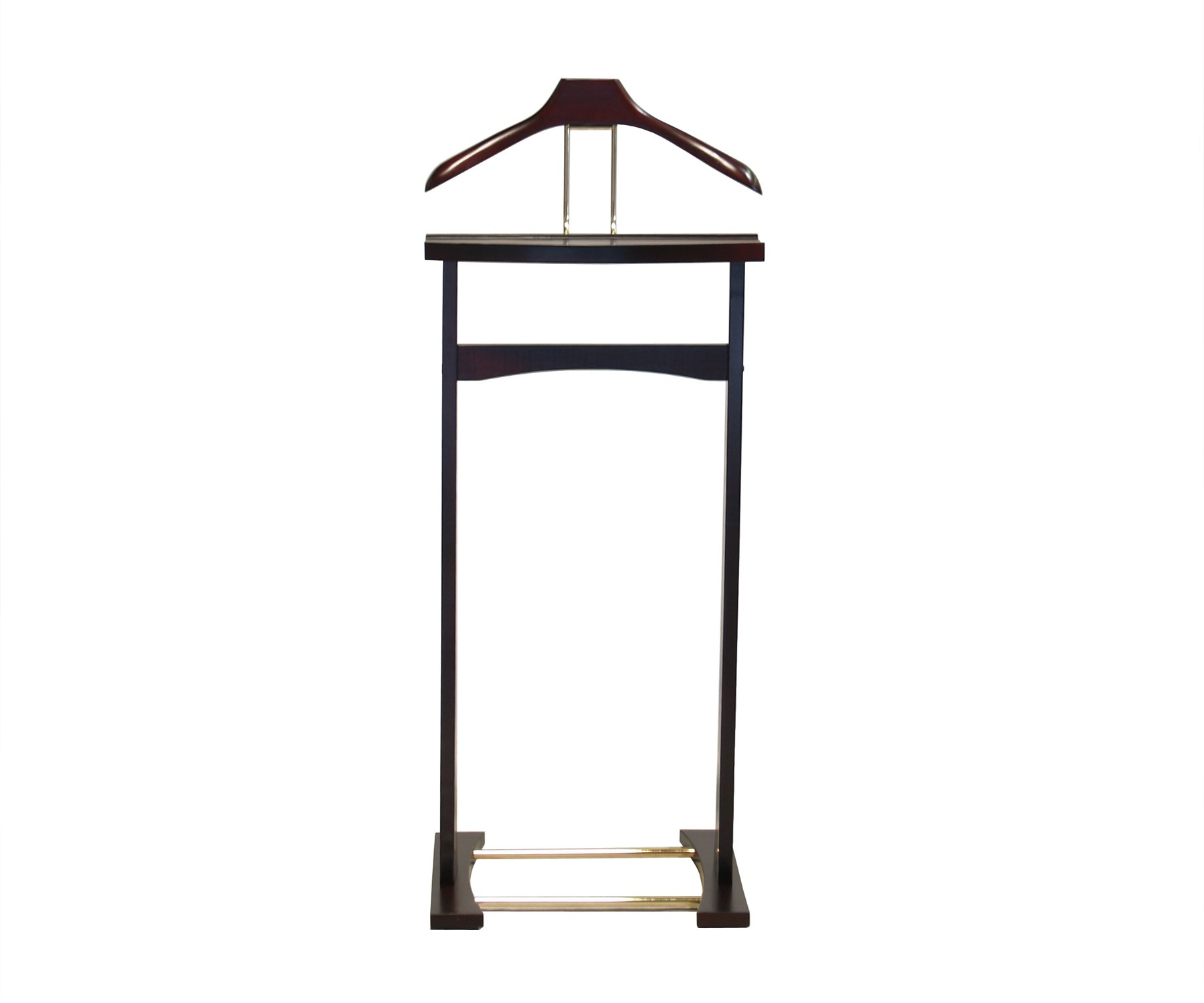 Proman Products Ashton Valet Suit Stand VL36006 with Top Tray, Contour Hanger, Trouser Bar and Shoe Rack, 17