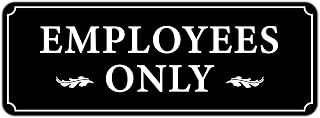 Employees Only Sign Sticker for Door,Self-Adhesive Weatherproof Vinyl Staff Only Door Sign,Employees Only Thank You for House,Business,Restaurant (Black)