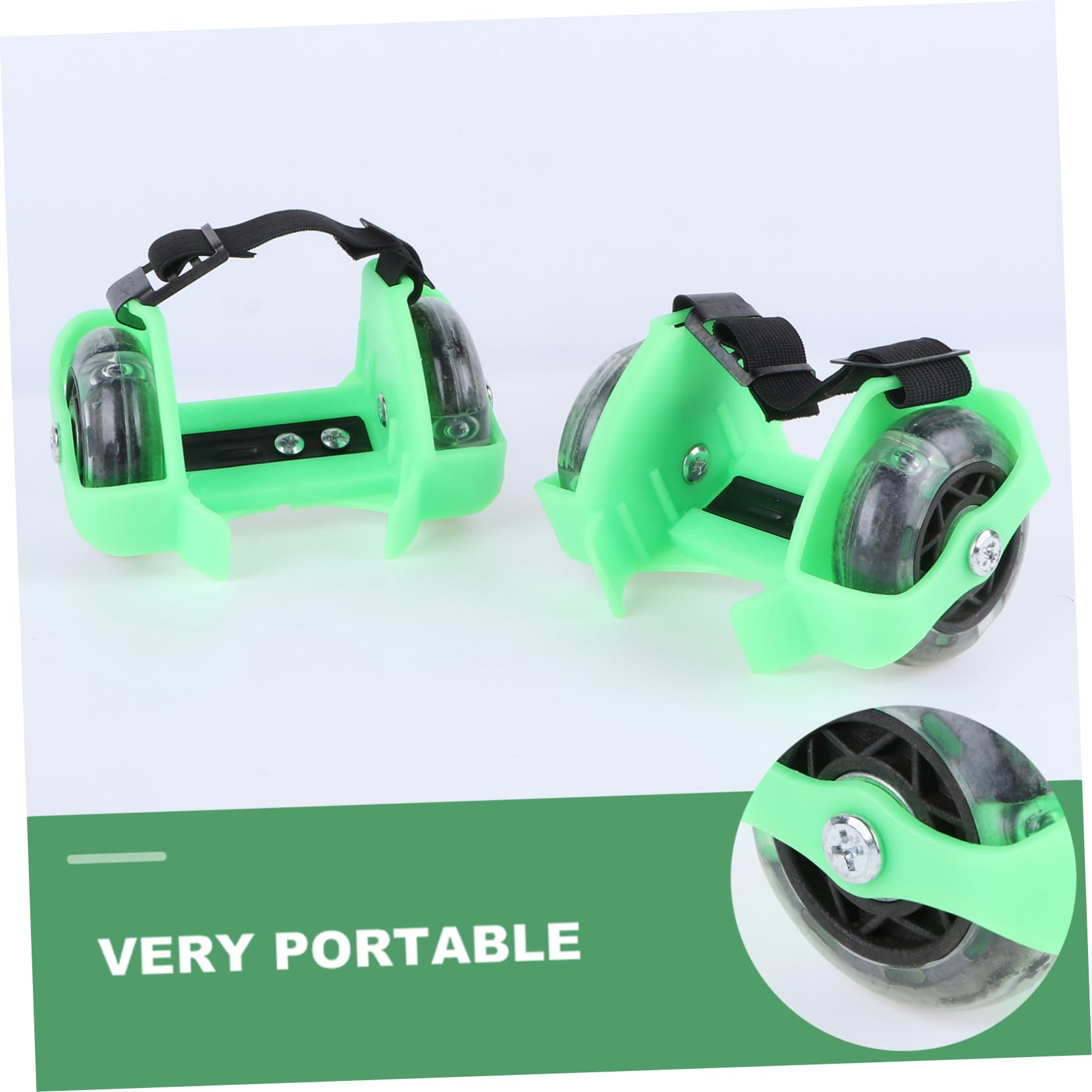 Abaodam 1Pair Glittery Adjustable Roller Skates for Fun Light Up Wheel Skates for Outdoor Activities Comfortable Ankle Support Present