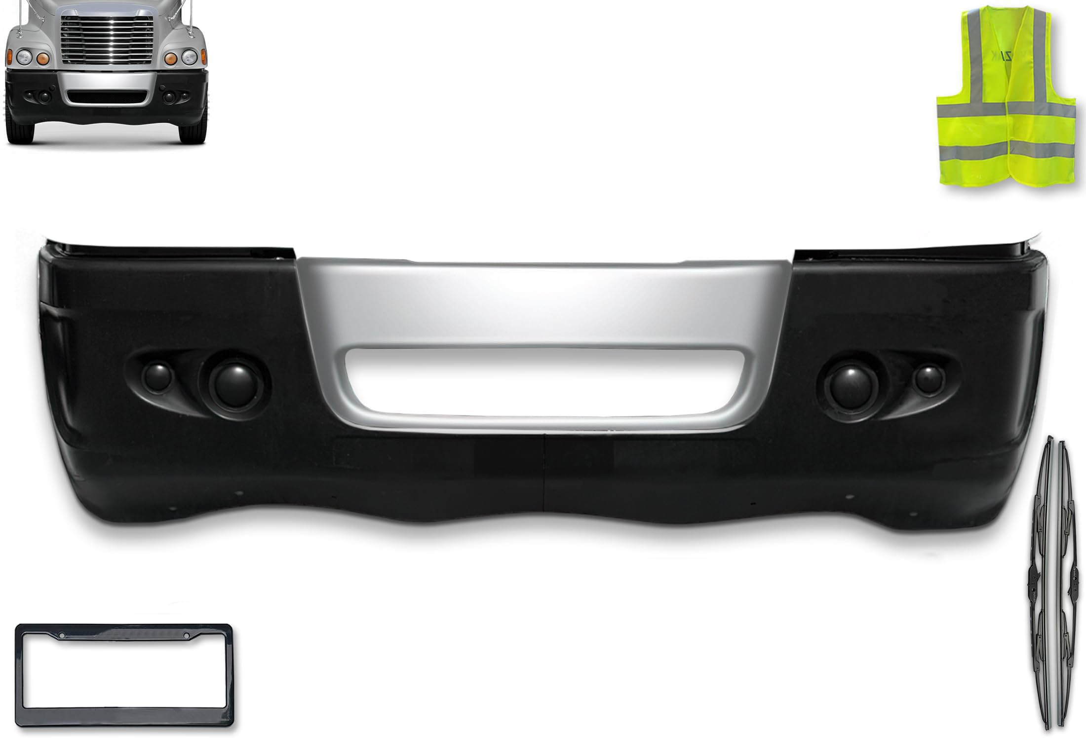Amazon.com: KOZAK Front Bumper - Front Center Chrome and End