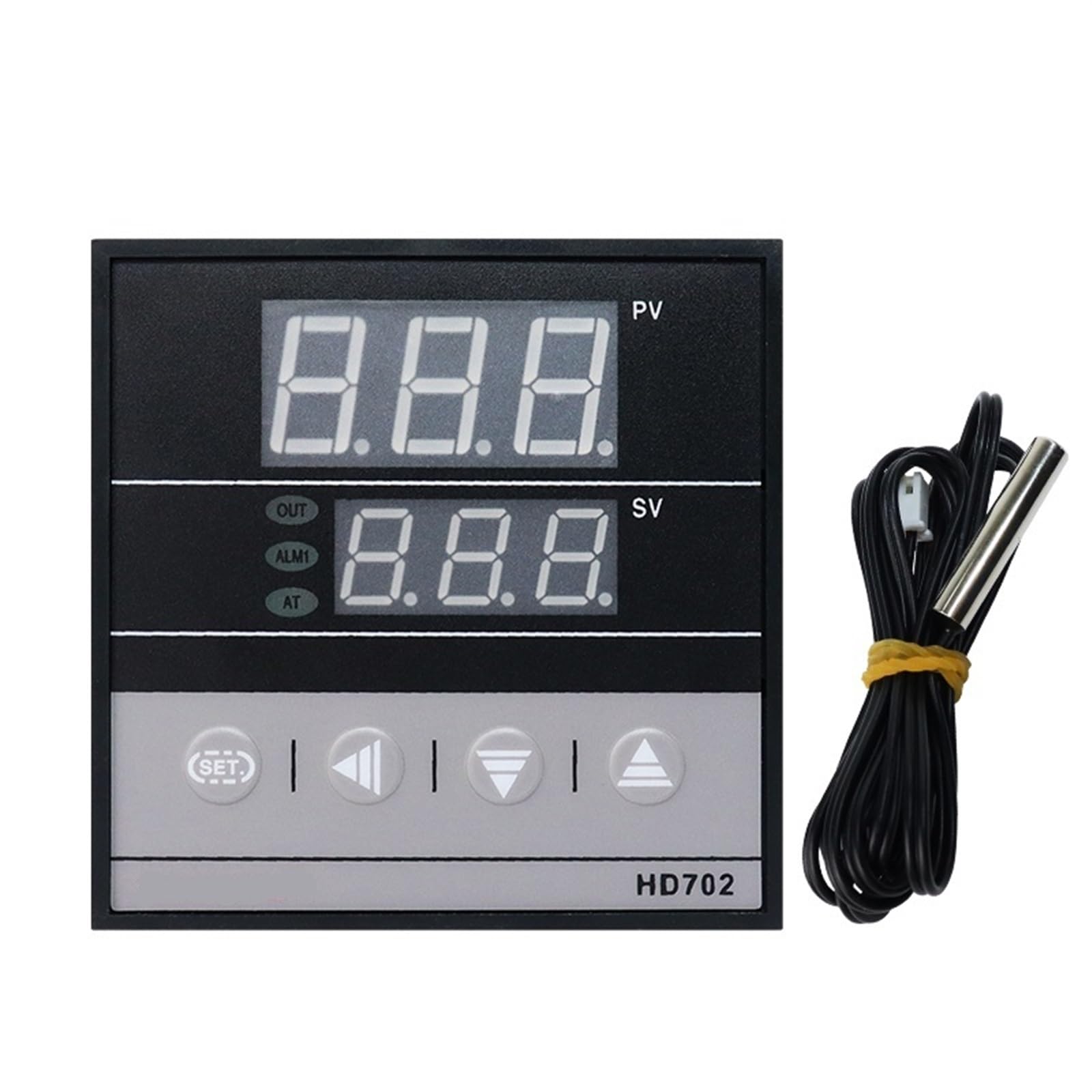 BIVOO Controlador de Temperatura Pid HD702, termostato Digital de Control de Temperatura, termorregulador 85-265vac con Sensor NTC 1m/3m(No Alarm with 1m NTC)