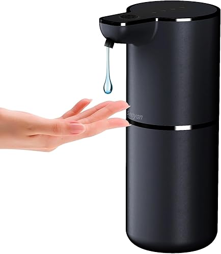 Senyan - Dispensador automático de jabón líquido, dispensador de jabón eléctrico sin contacto, ajustable en 4 niveles, jabón recargable para cocina,
