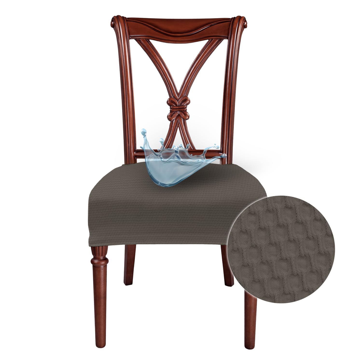 Coprisedia Impermeabile Banzaii Con Schienale - 2 Pezzi, Grigio Scuro, Elasticizzato, Made In Italy - Foto 6