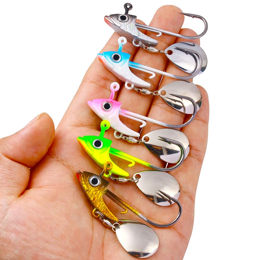 Set Teste Jig Per Pesca - 6 Pezzi Da 7 G, Con Ganci In Acciaio, Per Acqua Dolce E Salata - Foto 10