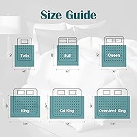 Vista 9 de California King Goose Feather Down Fiber Comforter, 100% Cotton Cover Ultra Soft Fluffy Duvet Insert, All Season Luxurious Hotel Bedding Comforter