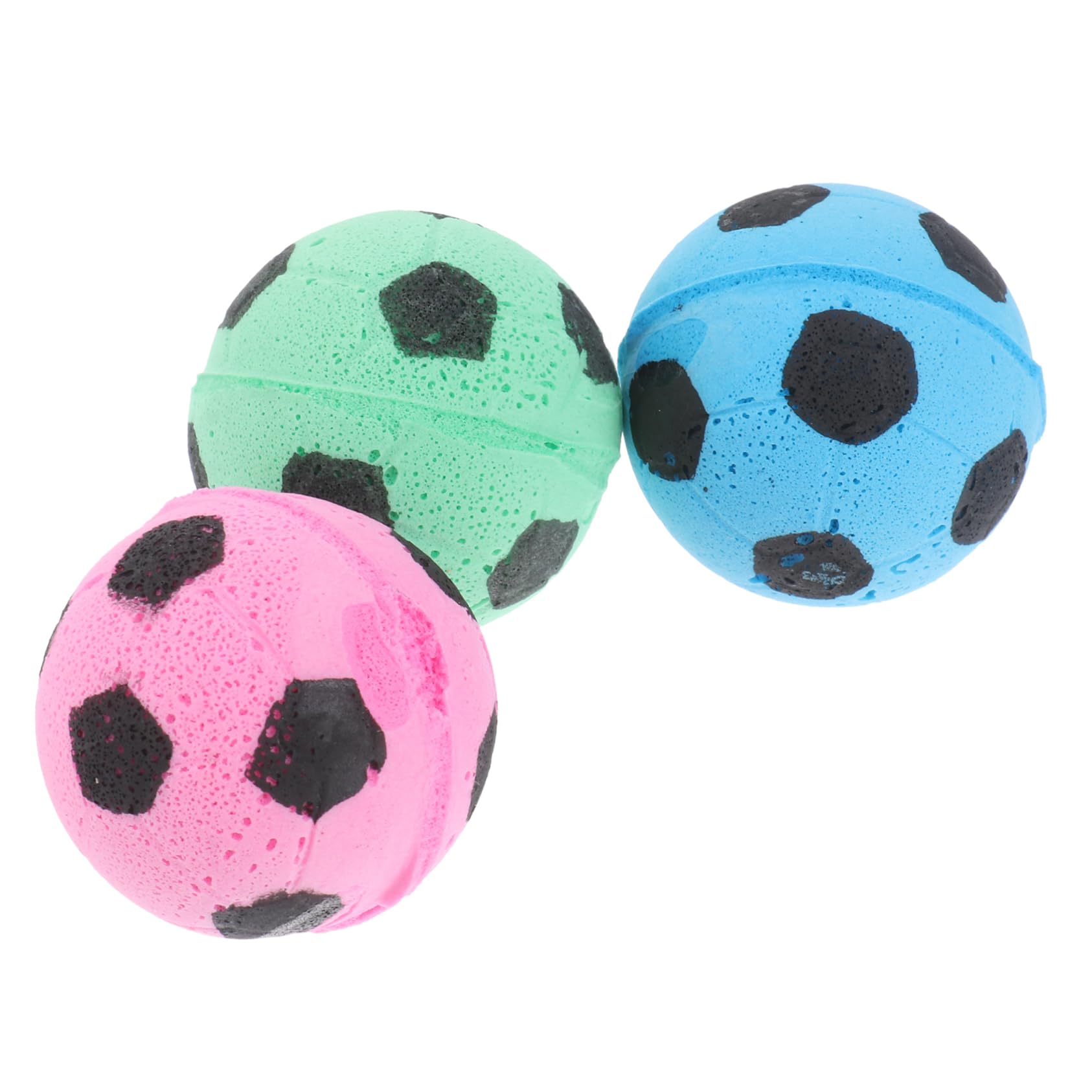 ibasenice Funny Canvas Football Toy Stuffed Pet Toy for Cats Bright Colors Mental Stimulation Pet Supplies