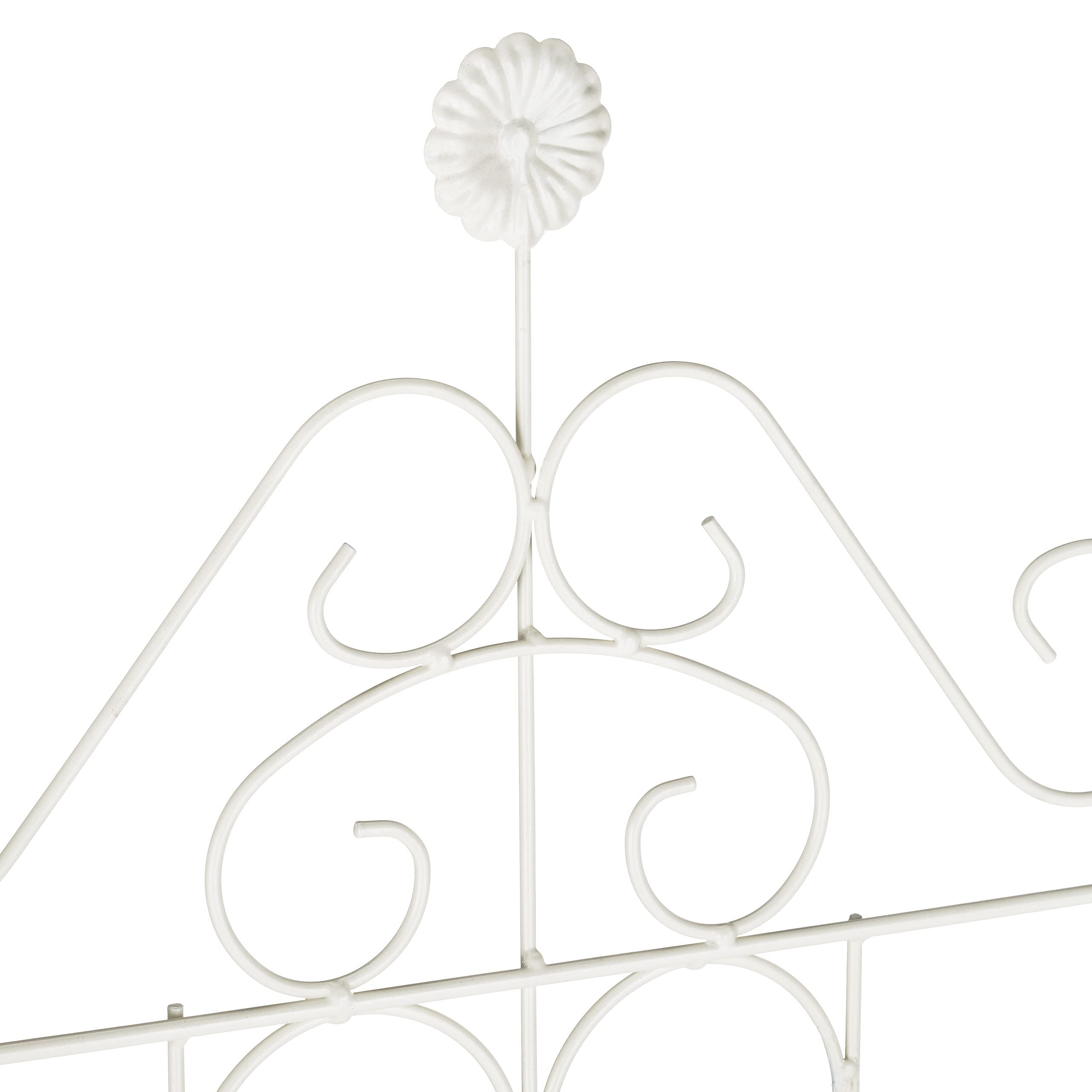 Relaxdays Scaffale Portafiori, Fioriera per Interni con 4 Ripiani, Portavasi Pieghevole, HxLxP: 156 x 46 x 25 cm, Bianco
