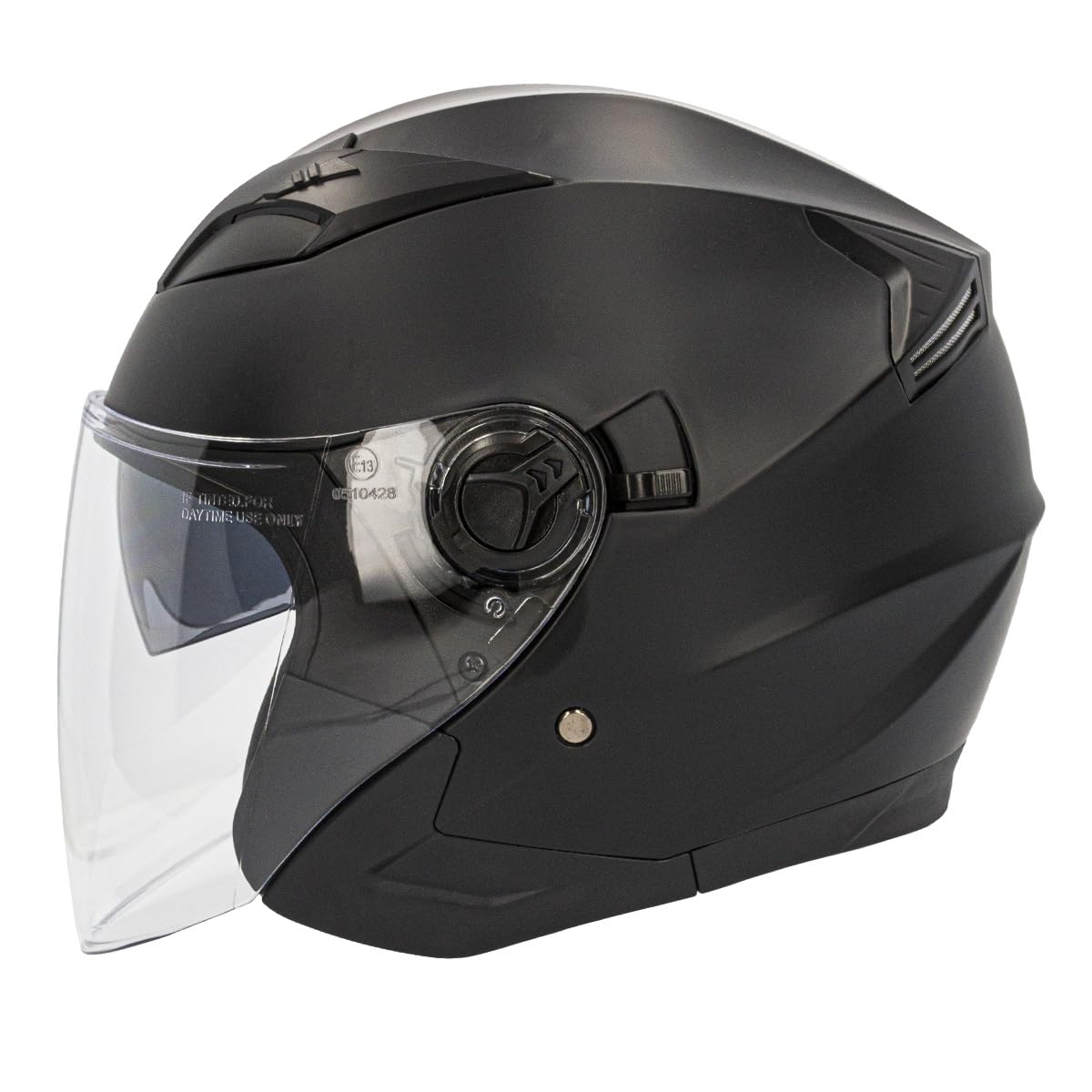 Curve Casco Jet para Moto, Mercury, Material Resina ABS termoplástica, Sistema de ventilación, Visor Solar Ahumado, Cierre micrométrico, Adultos, Hombre y Mujer, ECE 22.06